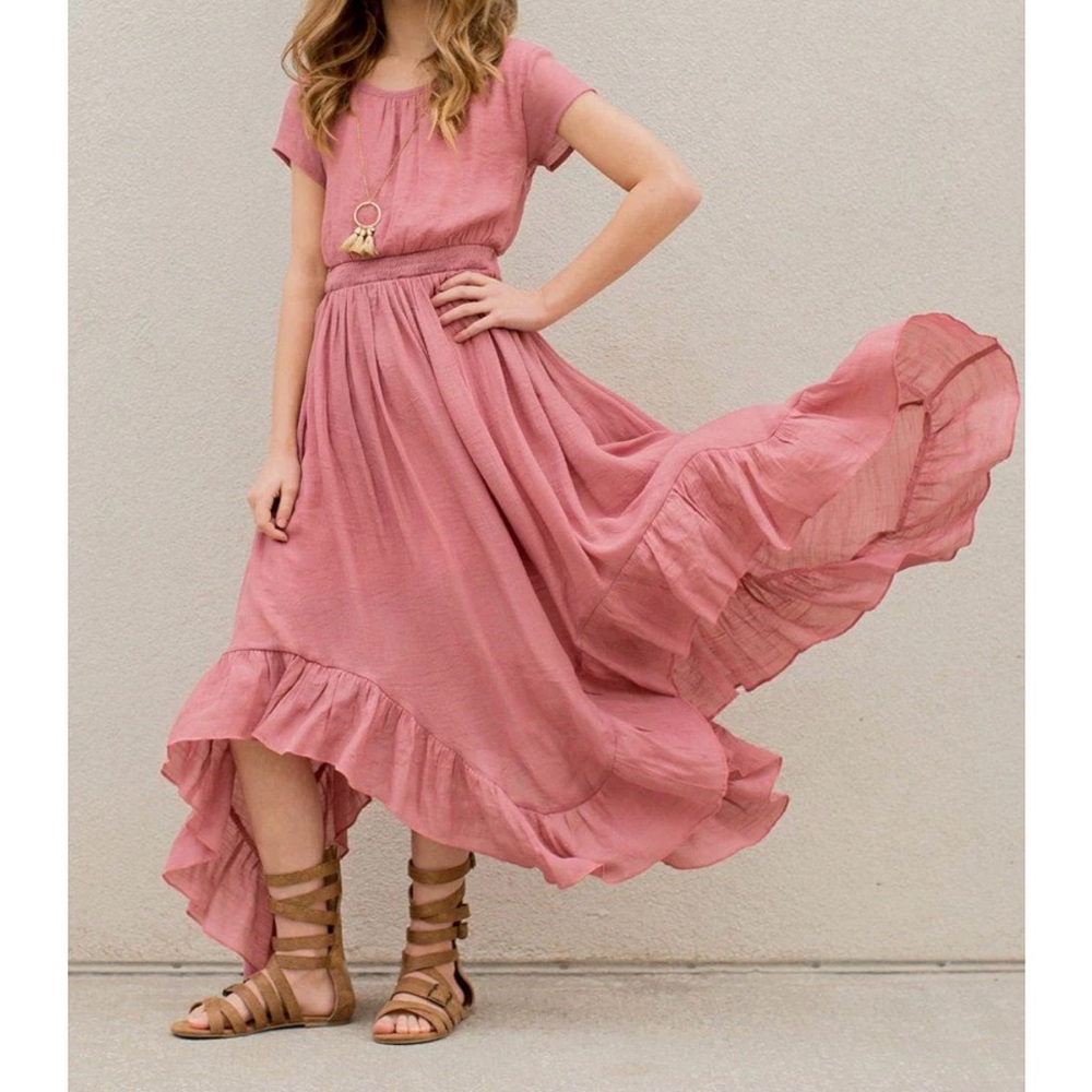 Joyfolie Pink Briley Dress in Dusty Rose